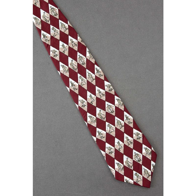 Golfers Inside Diamonds - Pierre Cardin Necktie