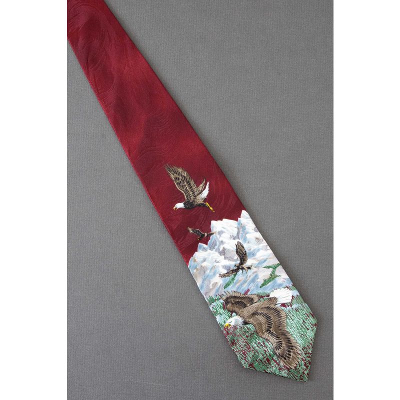 Four Eagles In Flight in the Wilderness - Necktie