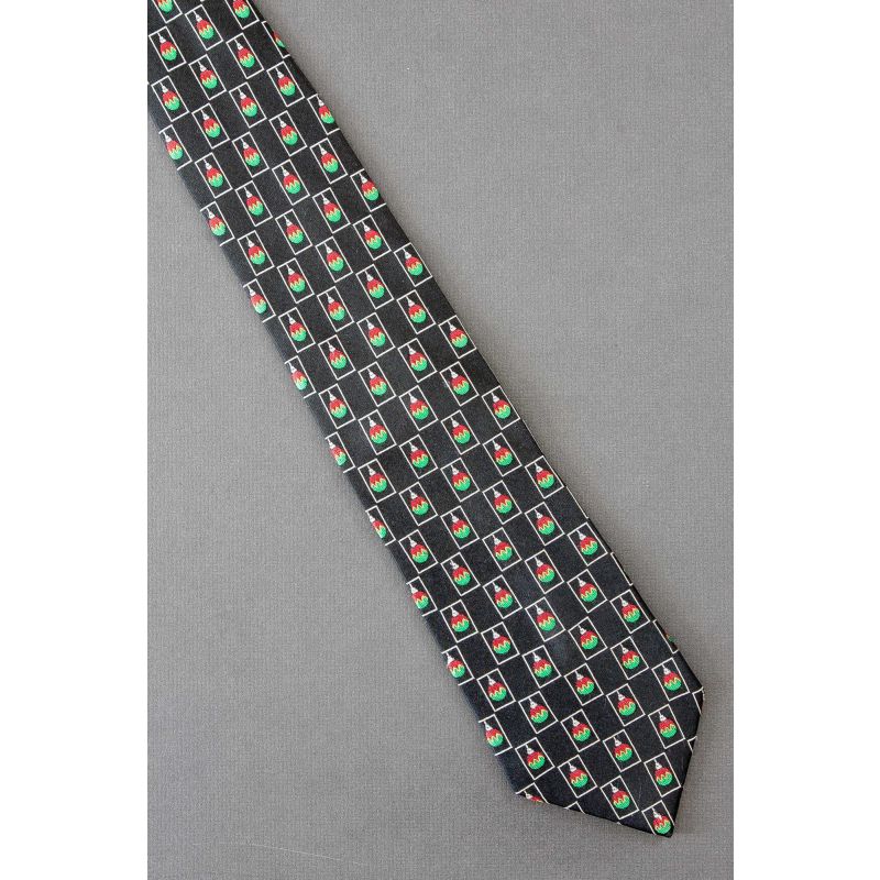 Round Christmas Tree Ornaments - Silk Necktie