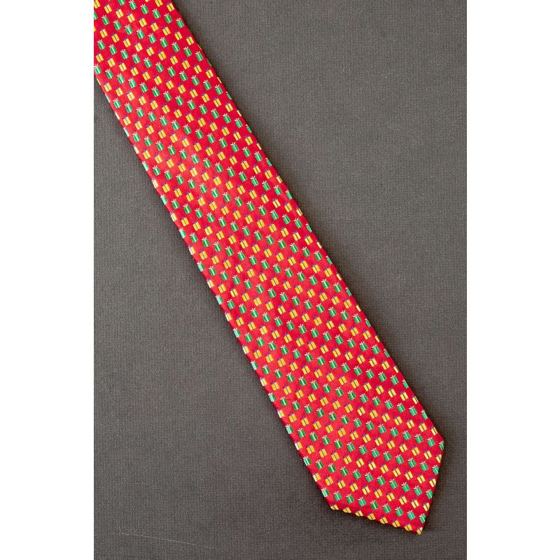 Green & Gold Gifts - Red Silk Nautica Necktie