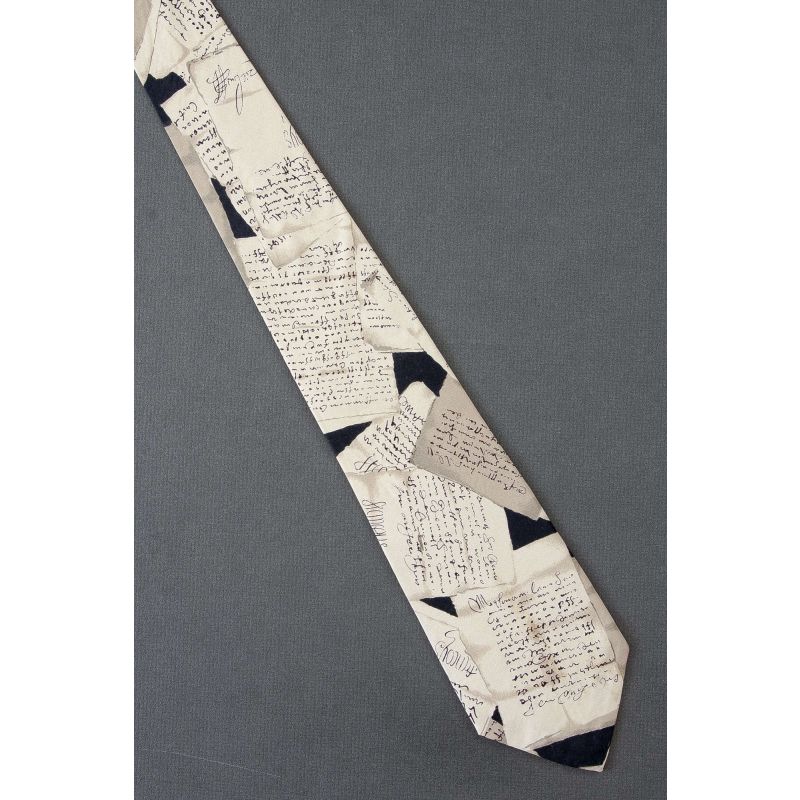 Hand Written Letters on Paper - Unique Necktie