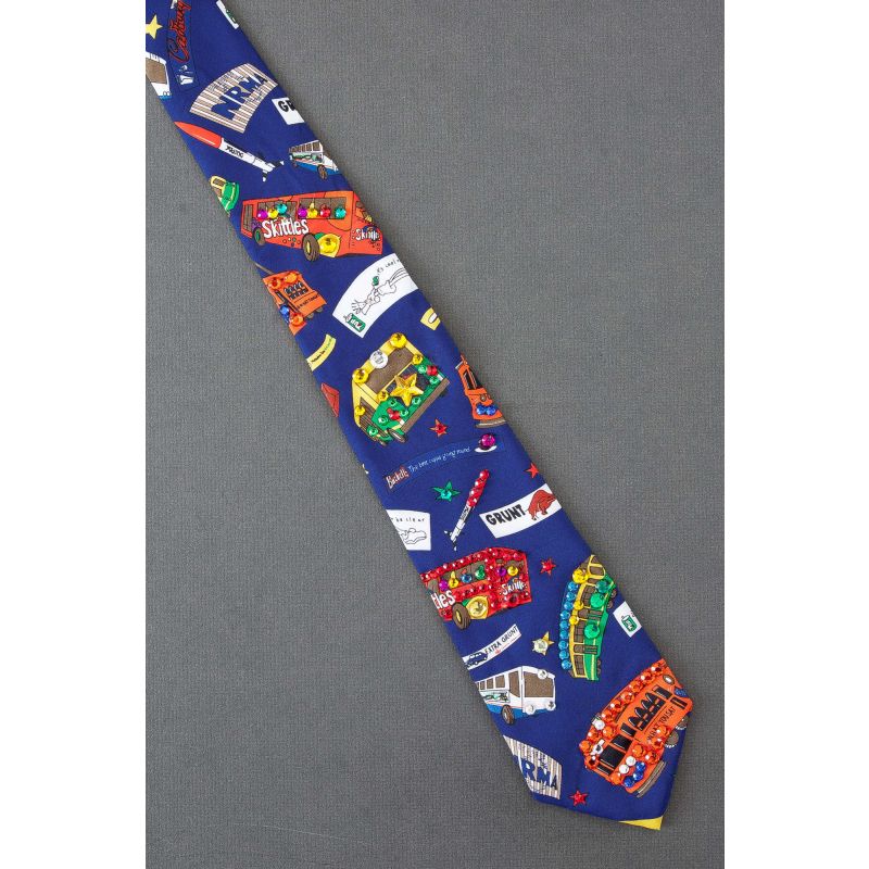 Rhinestone Decorated Buses - Unique Necktie