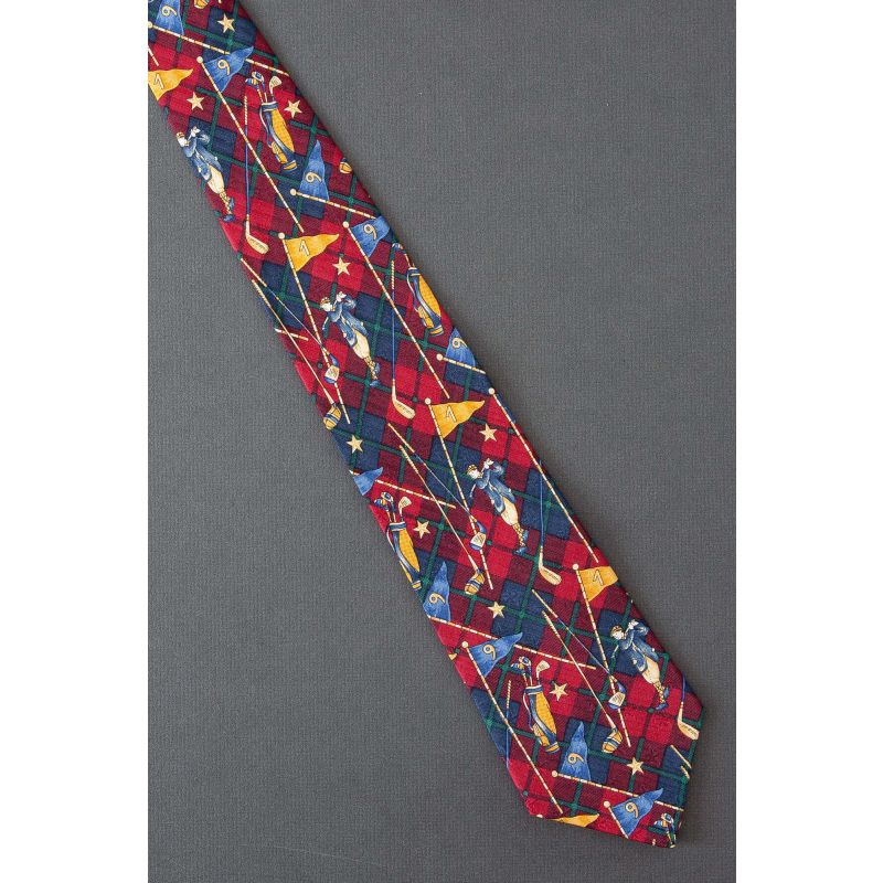 Golfer on 1st & 9th Hole - Tommy Hilfiger Necktie