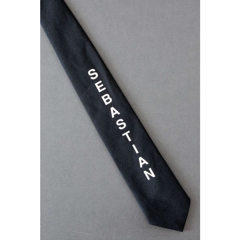 The Name Sebastian - Black Novelty Necktie