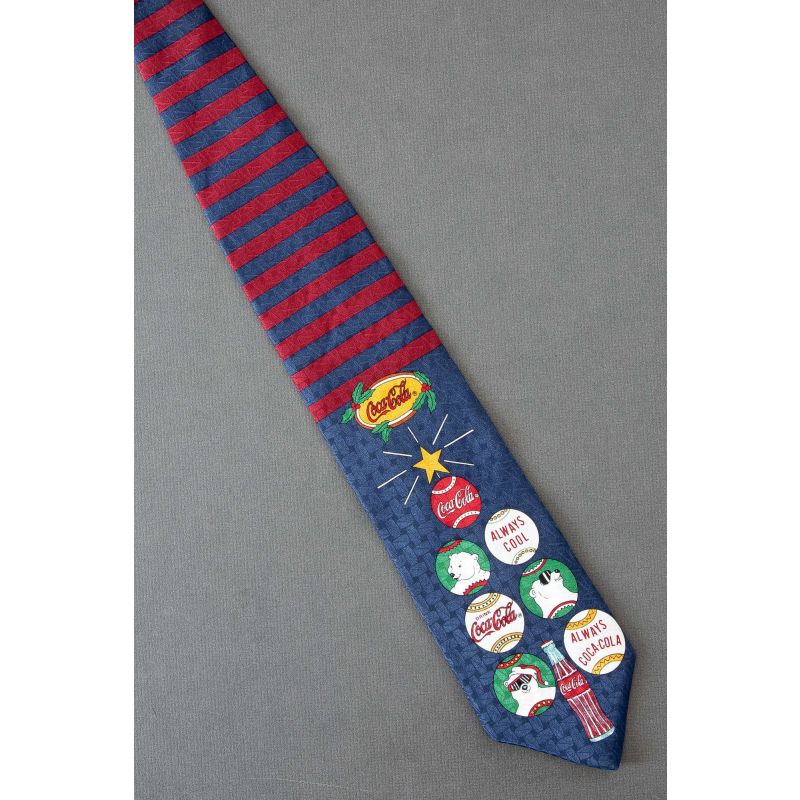 Coca-Cola Logos & Bear Make Christmas Tree Tie