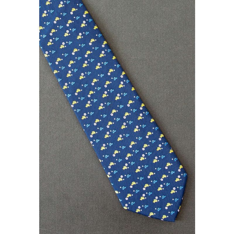 Blue & Yellow Cars Driving Around - Necktie
