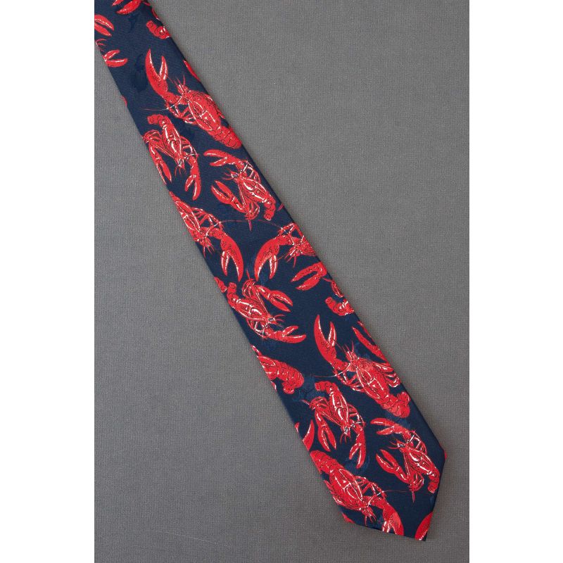 A Pod of Lobsters - Mens Navy Blue Nautical Tie