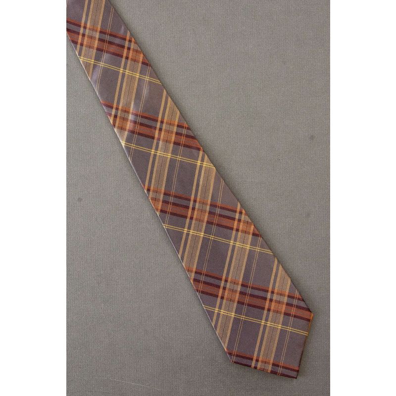 Brown Plaid - Garrick Anderson Silk Necktie