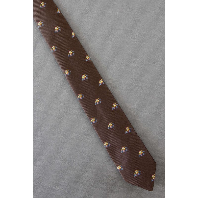 Downhill Ski Racer - 80's Skinny Brown Necktie