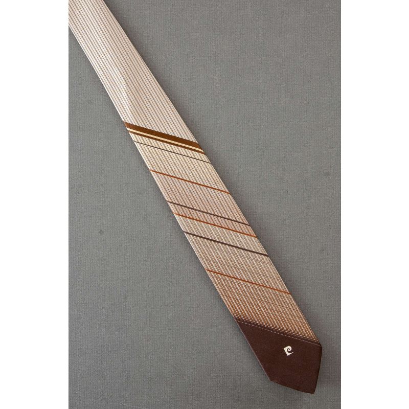 Diagonal & Pin Stripes - Pierre Cardin Logo Tie
