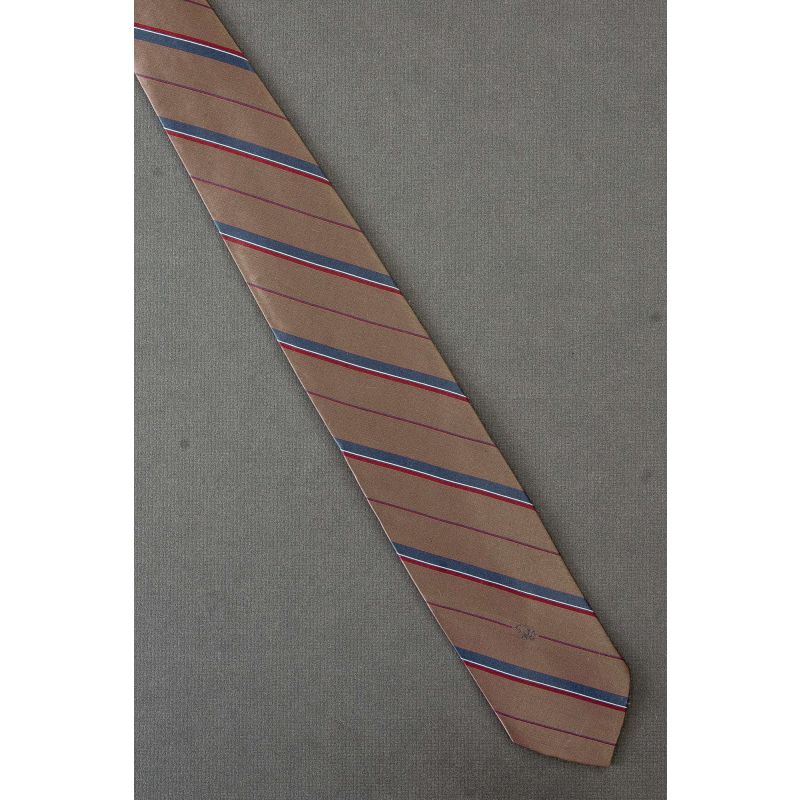 Christian Dior Logo - Skinny Brown Stripe Tie