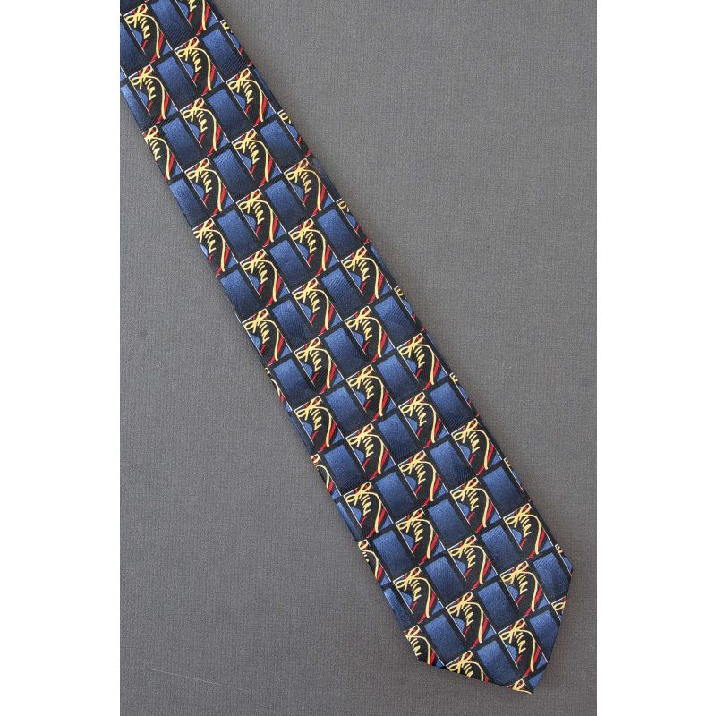 Laced Up Shoes or Sneakers - Blue Necktie