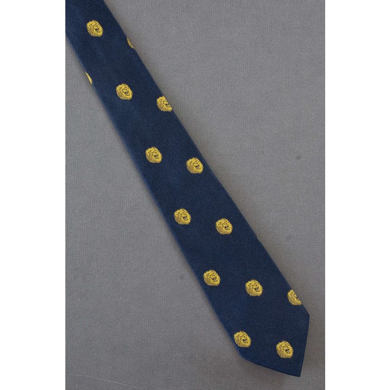 Lion Allover - 1970's Navy Blue Vintage Tie