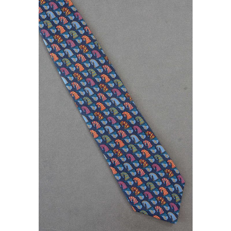 Portrait of Horses, Saddles & Stirrups Tie