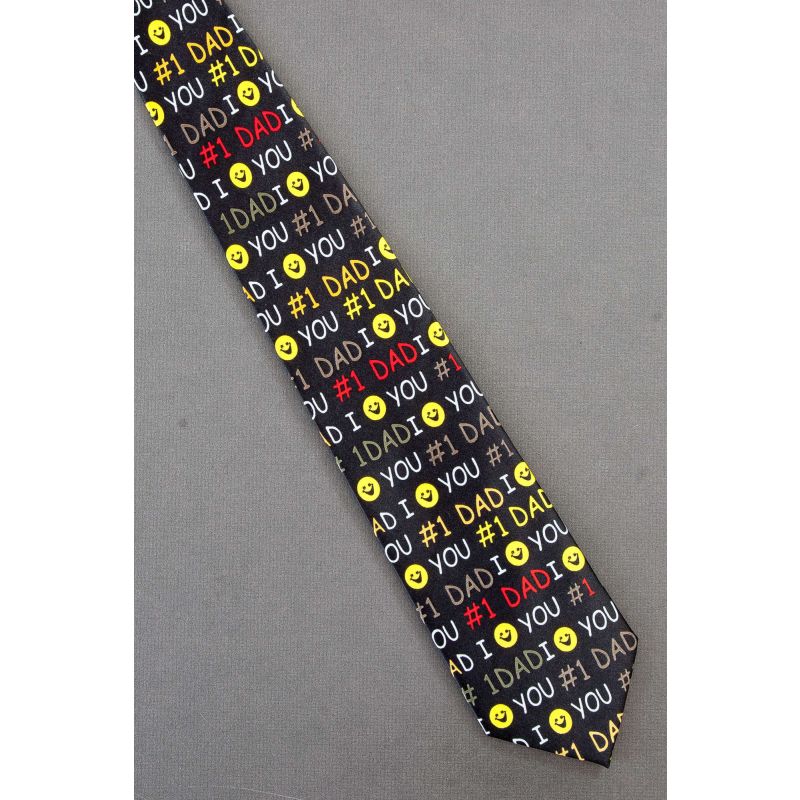 Smiley Faces For Number 1 Dad - Father's Day Necktie