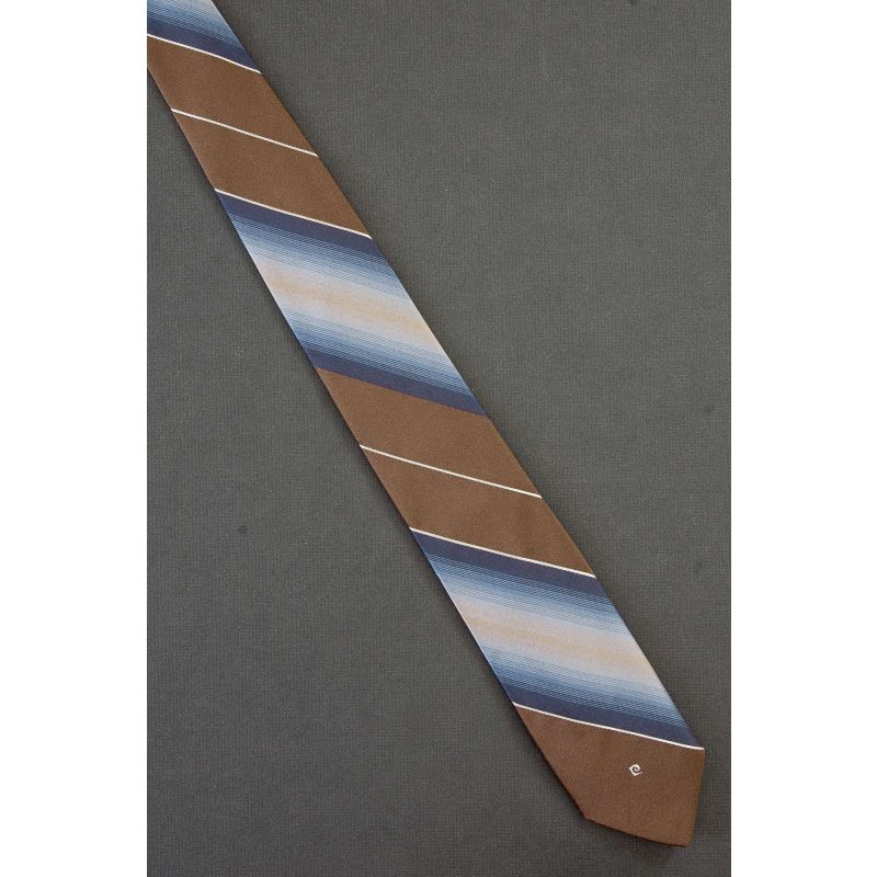 Intermixed Stripes - 80's Pierre Cardin Logo Tie