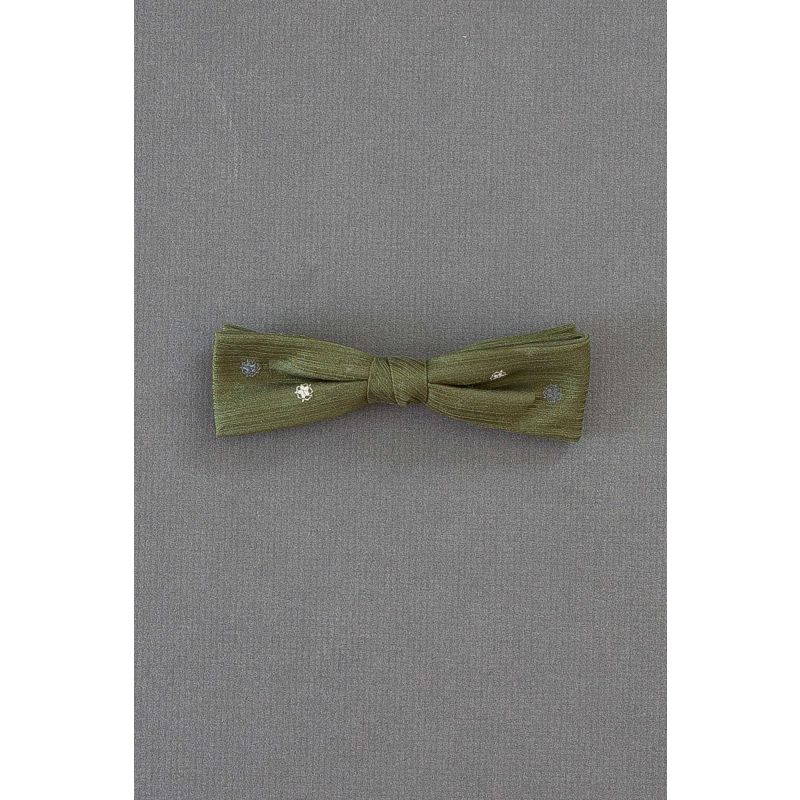 Green With Stars - Pre-Tied Clip-On Bow Tie