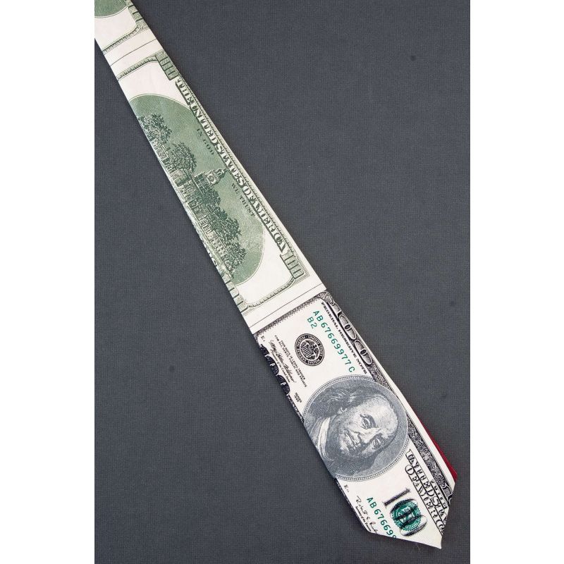 Front & Back of $100 Benjamin Franklin Tie