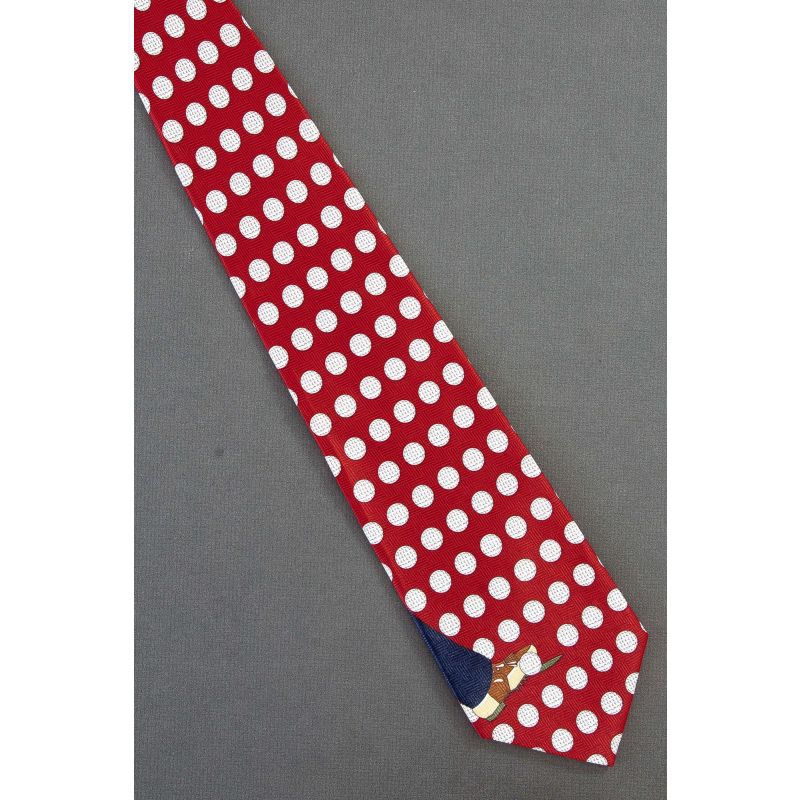 Golfer Playing the Foot Wedge - Golfing Necktie
