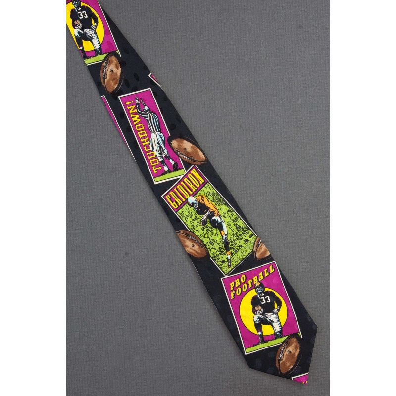 Footballs & Trading Cards - Silk Necktie