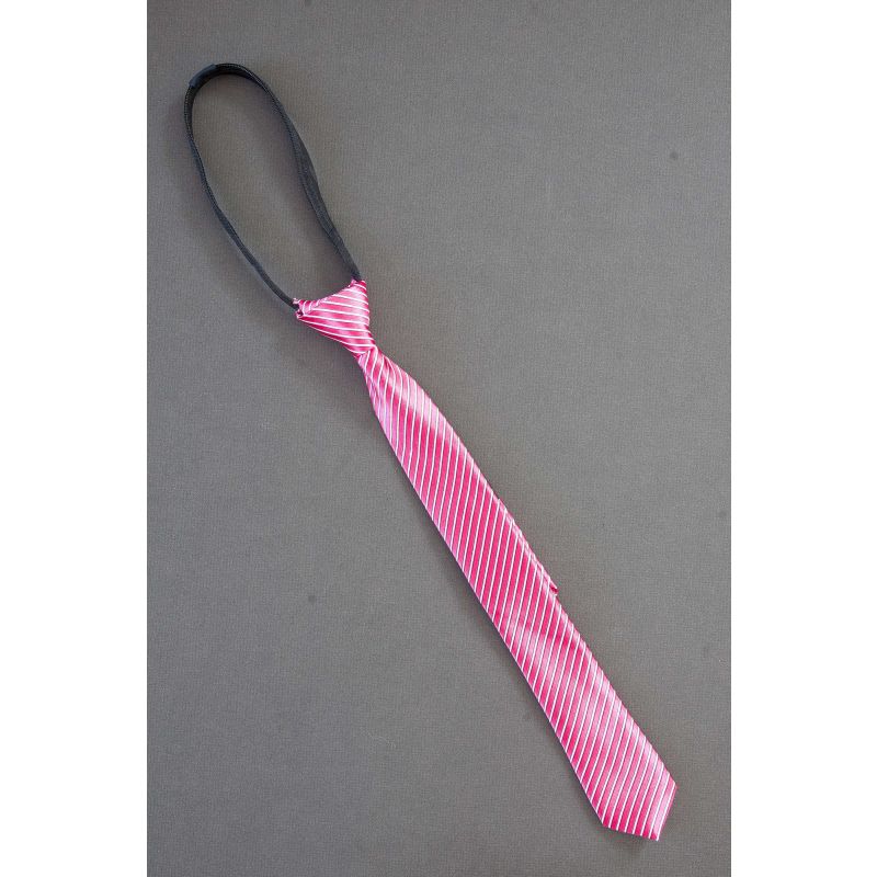 Pink Striped - Boys Brand New Slide On Necktie