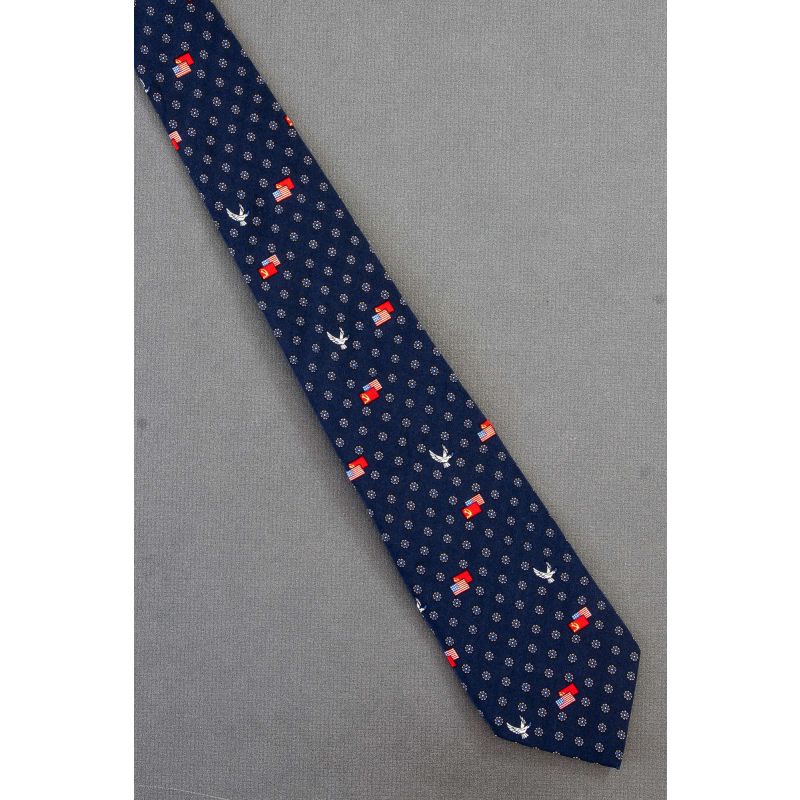 U.S. & Soviet Flags & Peace Dove - Glasnost Tie