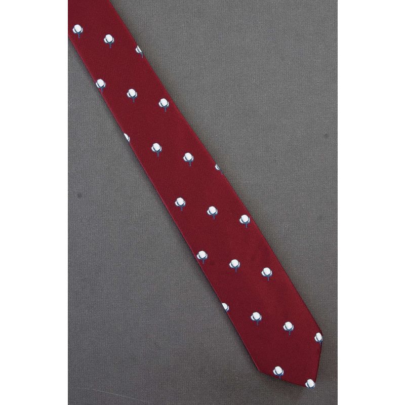 Cotton Plants - 1980's Skinny Vintage Necktie