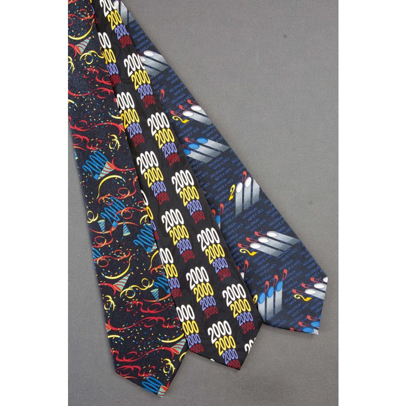 3 For $25 - Black Millennium 2000 Neckties