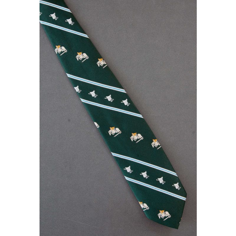 Saddles & Jumpers on Horse - Green Stripe Tie