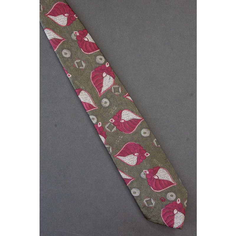 Floral Design - 1970's Christian Dior Necktie