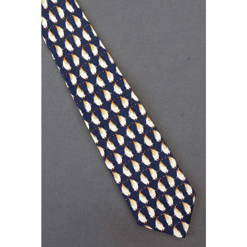 Penguins Two by Two - Navy Silk Tie Rack Tie