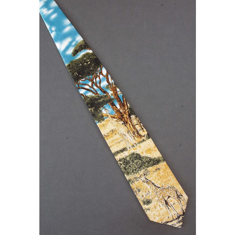 Two Giraffes in the African Wild - Necktie
