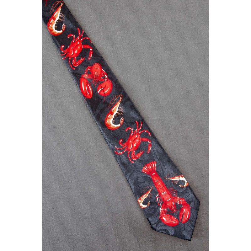 Crab, Lobster & Shrimp - Ocean Food Necktie