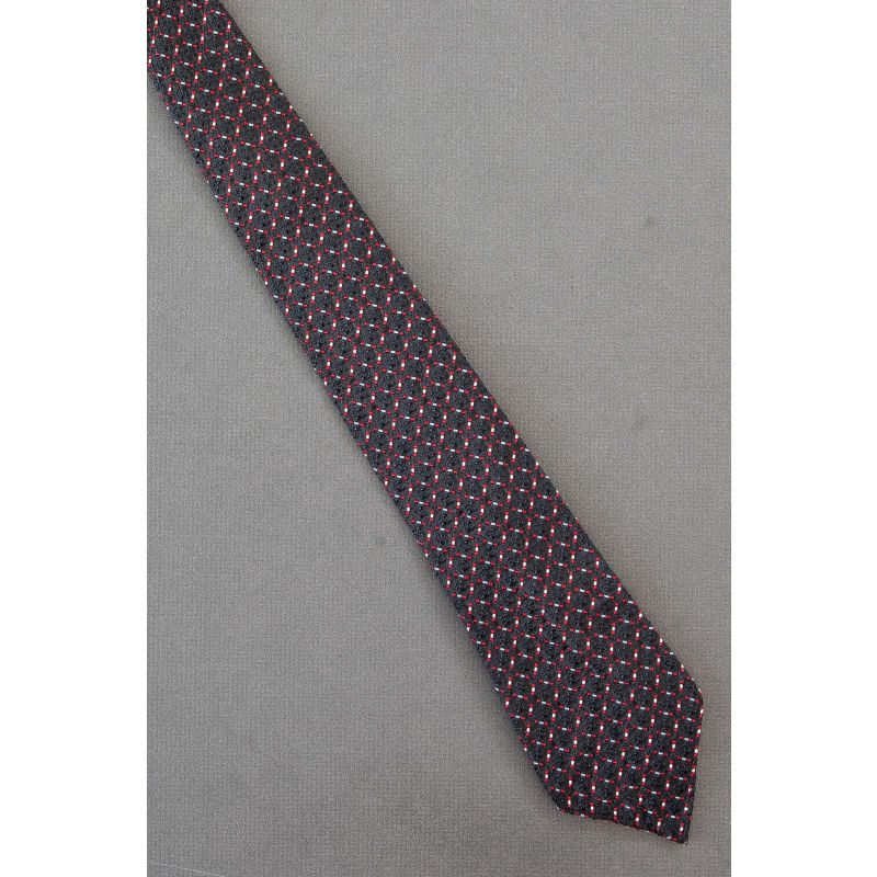 Black & Red Cross Hatch - 50's Skinny Vintage Tie