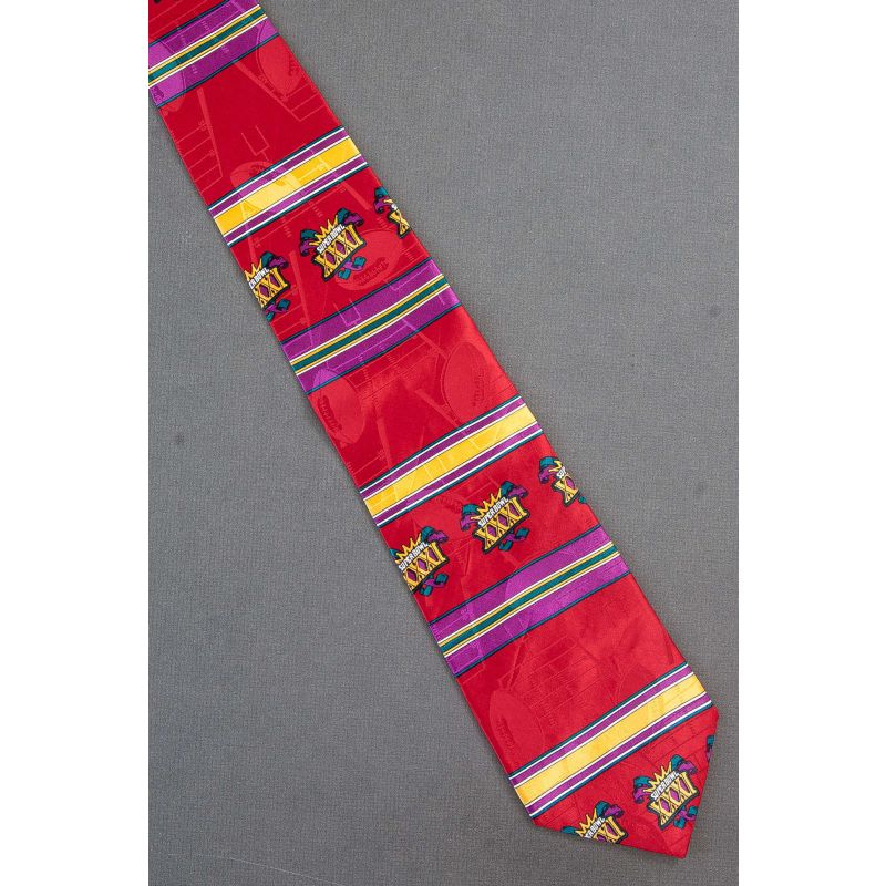 Super Bowl XXXI - Red Silk NFL Football Necktie