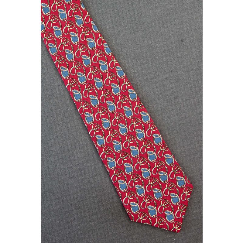 Horse Tack Allover - Red Donberry & Keats Tie