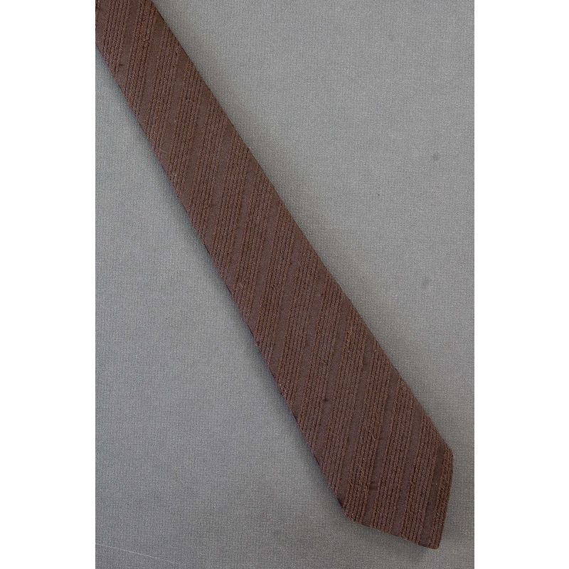 Stripes in Solid Brown - Pierre Cardin Necktie
