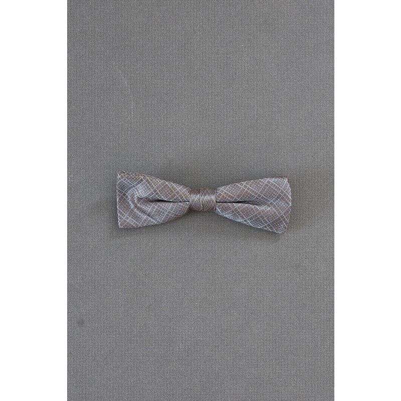 Gray Plaid - Pre-Tied Vintage Bow Tie