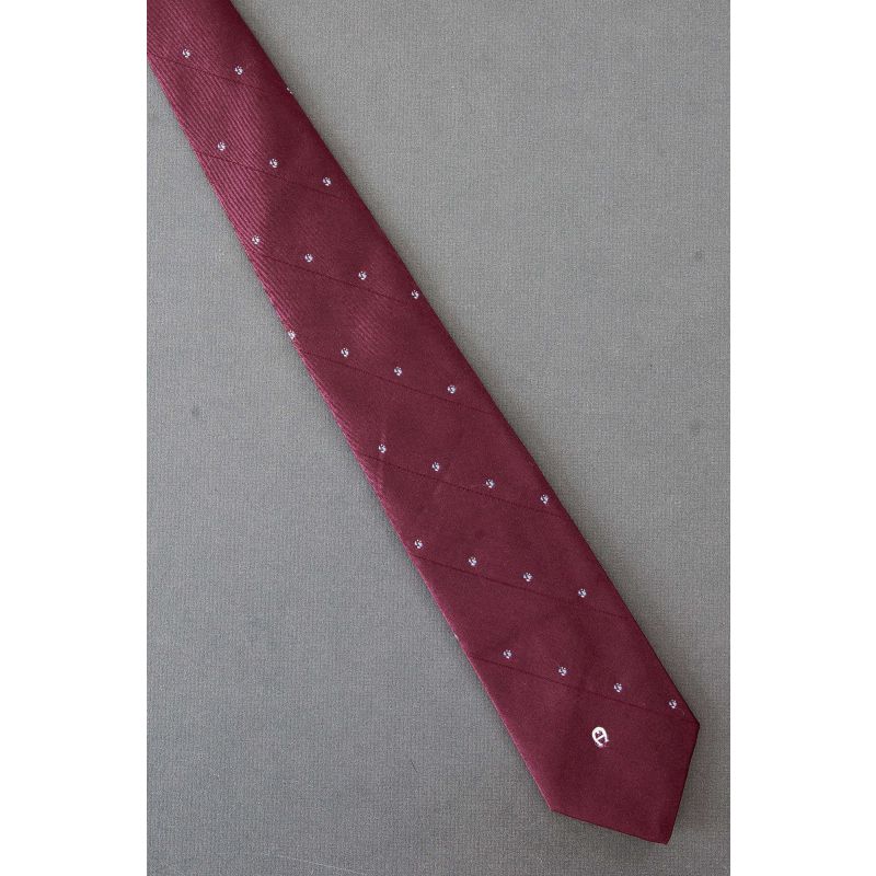 Etienne Aigner Logo - 80's Burgundy Necktie