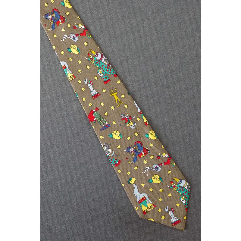Stolichnaya Vodka Circus Themed Silk Necktie