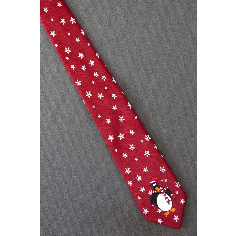 Bundled Up Penguin - Snowing Holiday Necktie