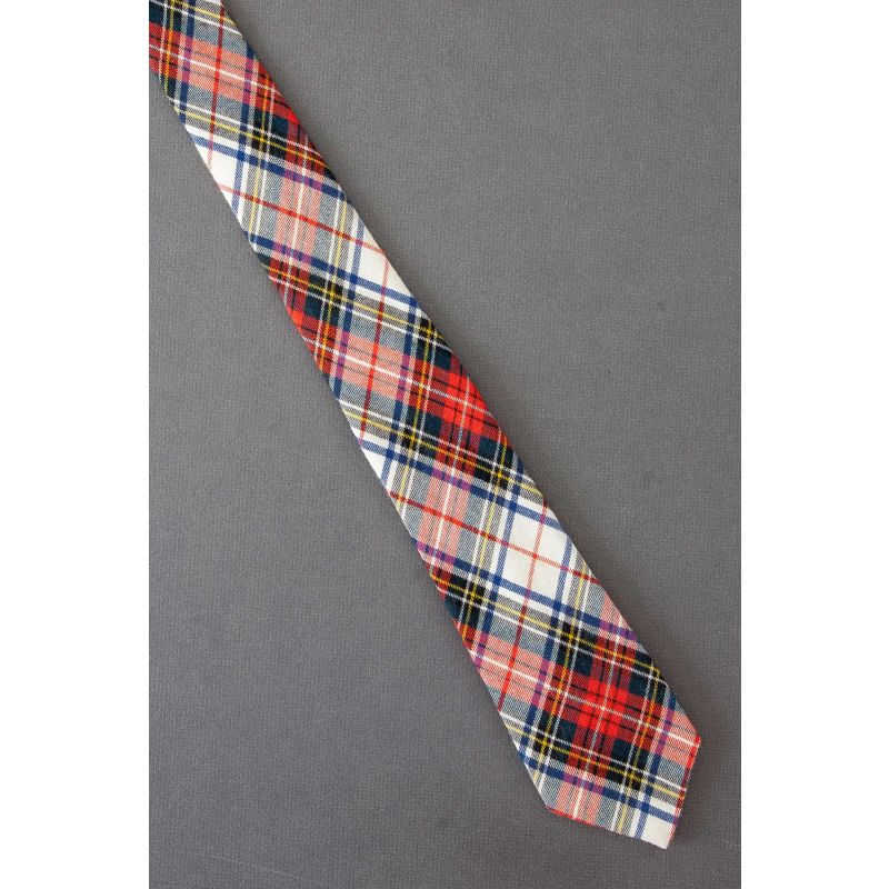 Five Color Plaid - Skinny Woven in Scotland Tie