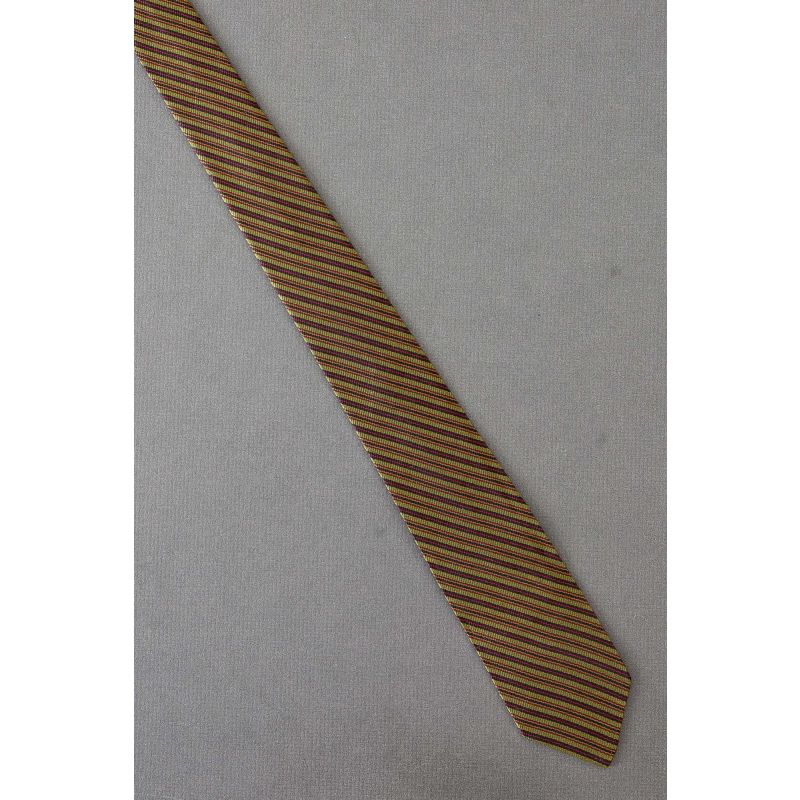 Green, Red & Black Striped - 50's Skinny Tie