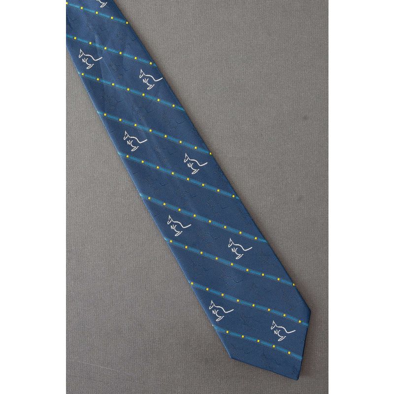 Kangaroo Outlines - Men's Blue Striped Tie