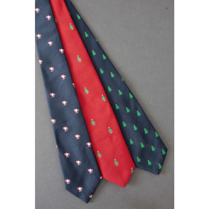 3 For $25 - Santa Claus & Christmas Trees Ties