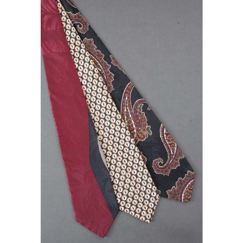3 For $25 - Red & Black Silk Robert Talbott Ties