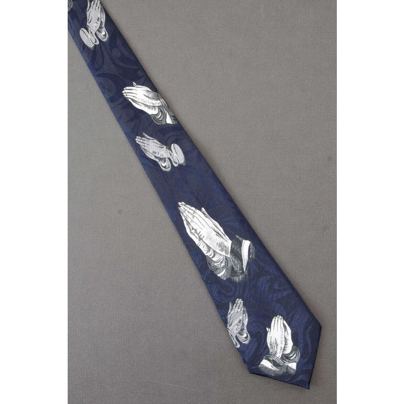Hands In Prayer - Mens Religious Themed Tie