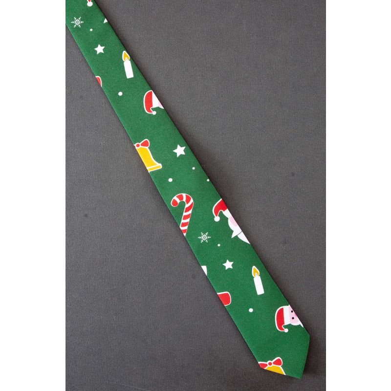 Christmas Themes - Skinny Green Necktie