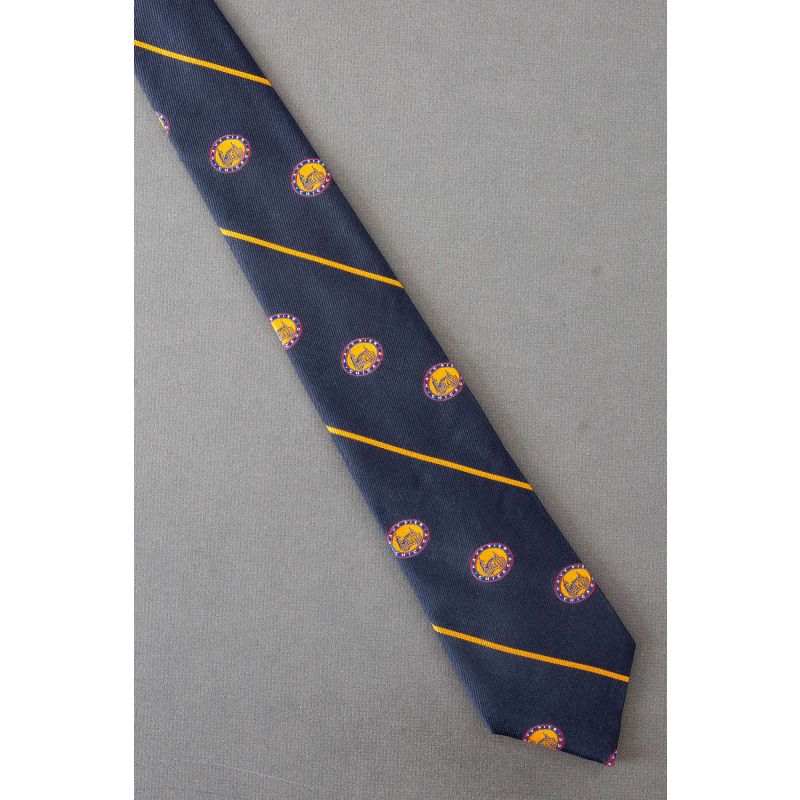 Navy Pier in Chicago - Navy Striped Necktie