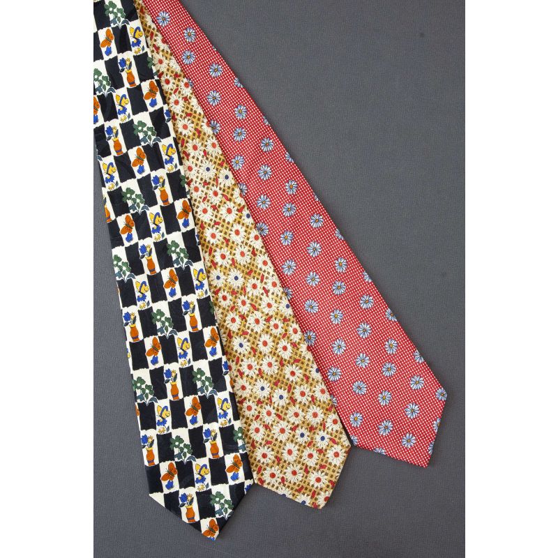 3 For $25 - Butterfly & Flowers - Korean Air Ties